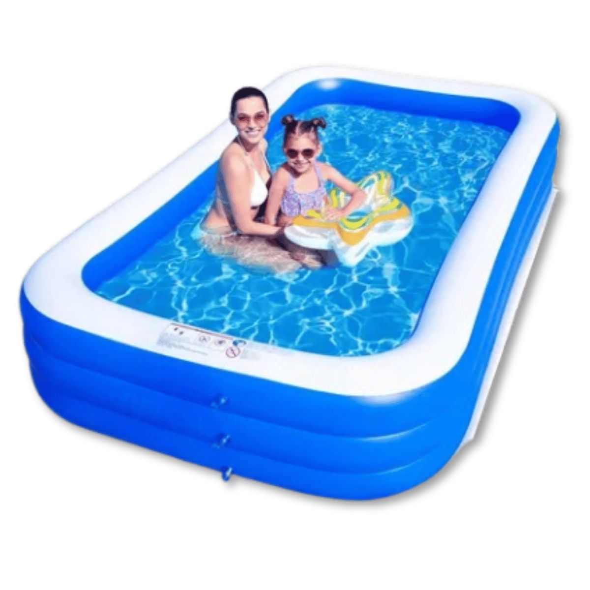 LINE - Piscina Inflable Rectangular Familiar 240x150x60cm cm Jumbo 1500 Litro
