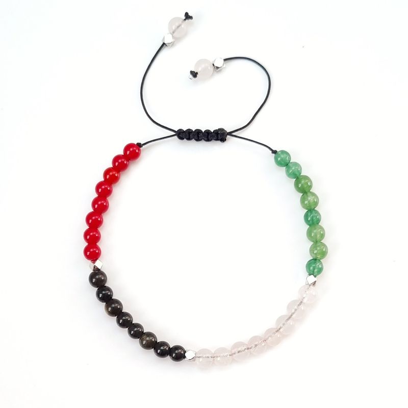 RITO DE LUNA - Pulsera del Zodiaco Cáncer Jaspe Verde Cuarzo Rosa Obsidiana y Coral