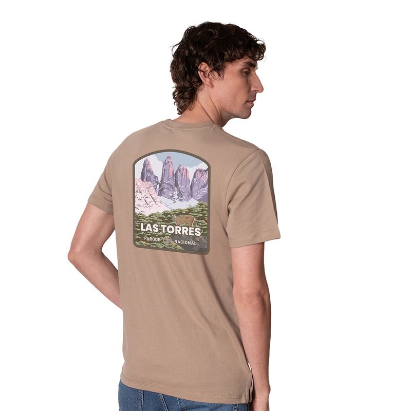 LENGA - Polera Hombre Uv+pro Algodón Orgánico PN Las Torres Puma Lenga®