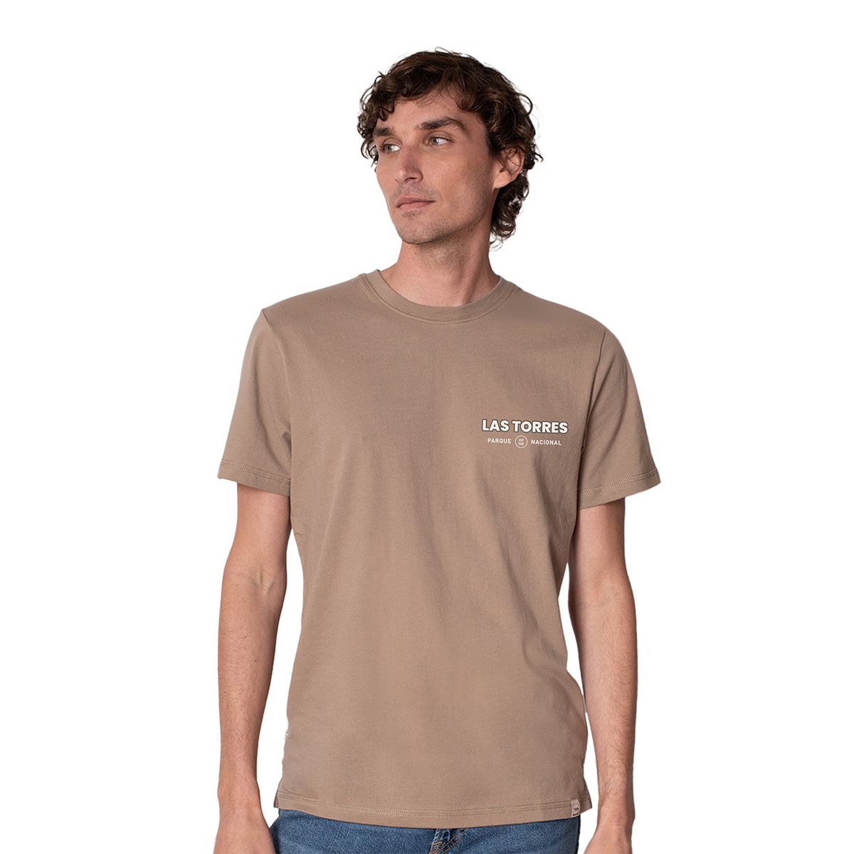 LENGA - Polera Hombre Algodón Orgánico PN Las Torres Puma protección UV Lenga