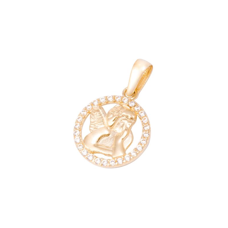 JB JOYAS BARON - Colgante de Oro de 18kt Circonitas Angel