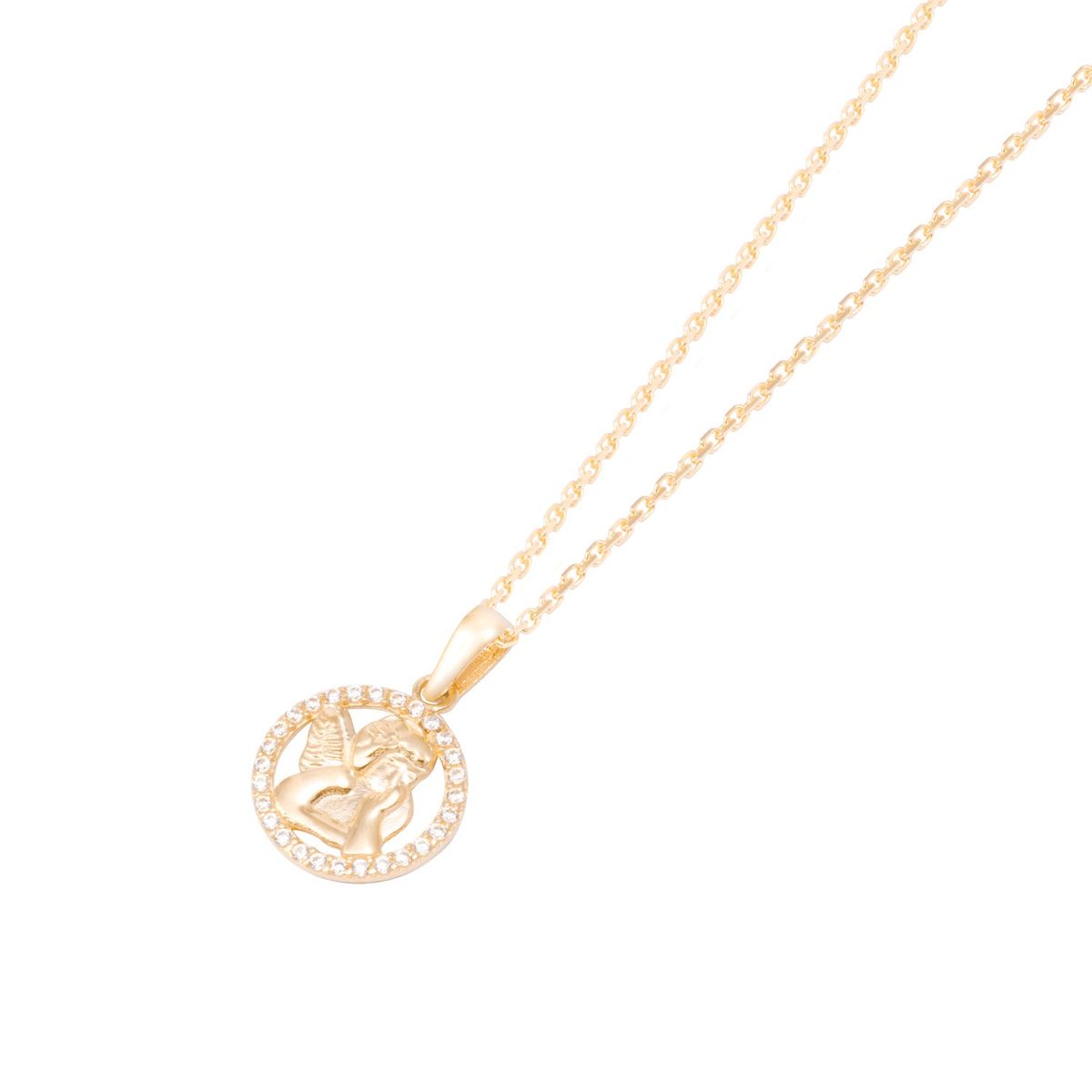 JB JOYAS BARON - Colgante de Oro de 18kt Circonitas Angel