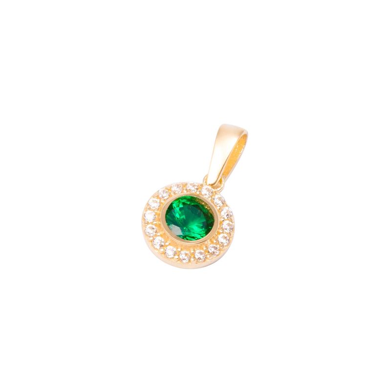 JB JOYAS BARON - Colgante de Oro de 18kt Circonitas Esmeralda