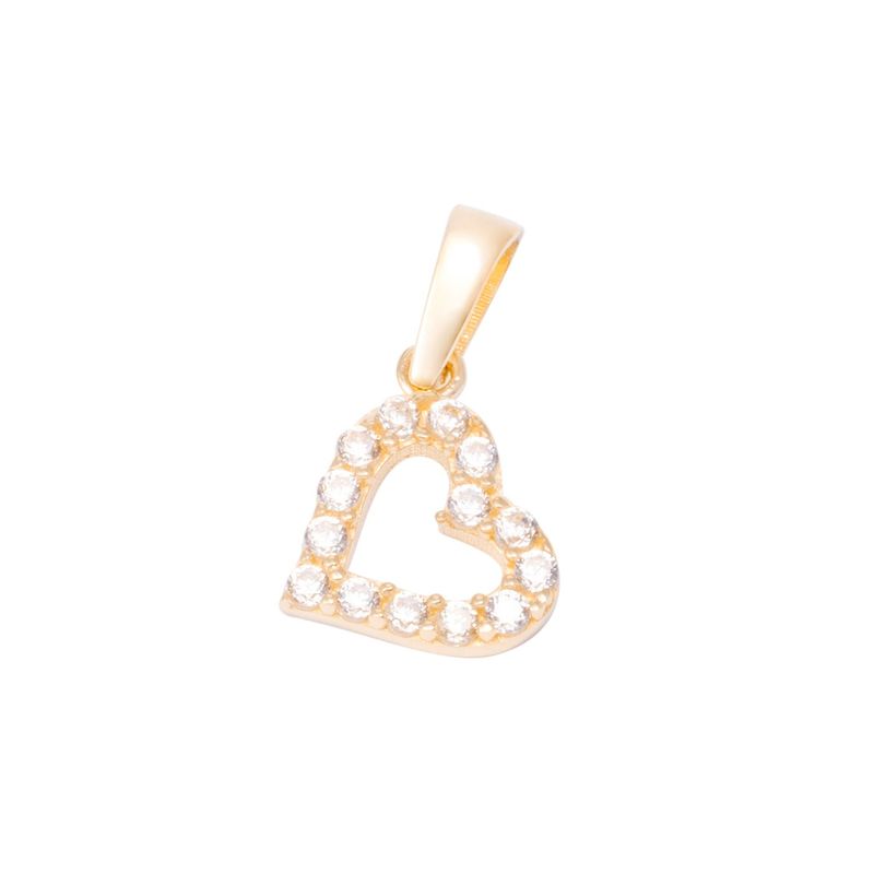 JB JOYAS BARON - Colgante de Oro de 18kt Circonita corazon
