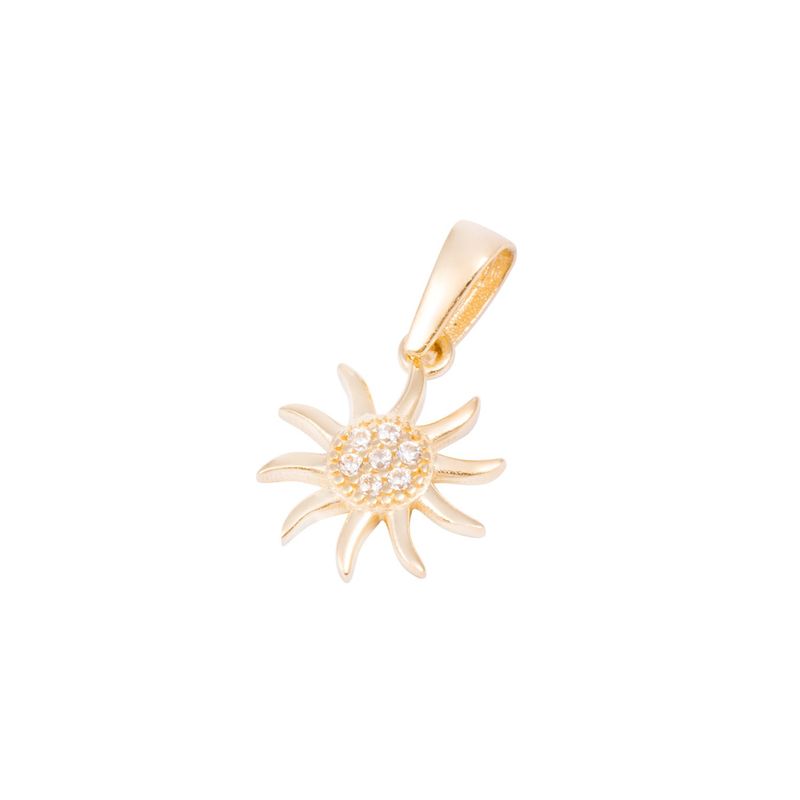 JB JOYAS BARON - Colgante de Oro de 18kt Circonitas Sol