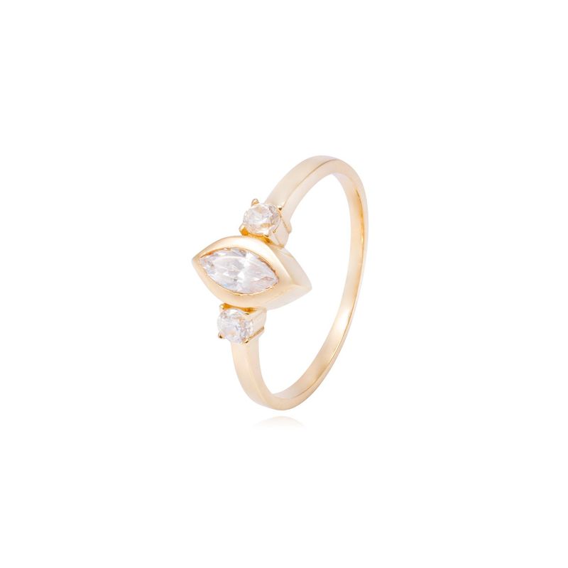 JB JOYAS BARON - Anillo Compromiso de Oro de 18kt Solitario Ovalado