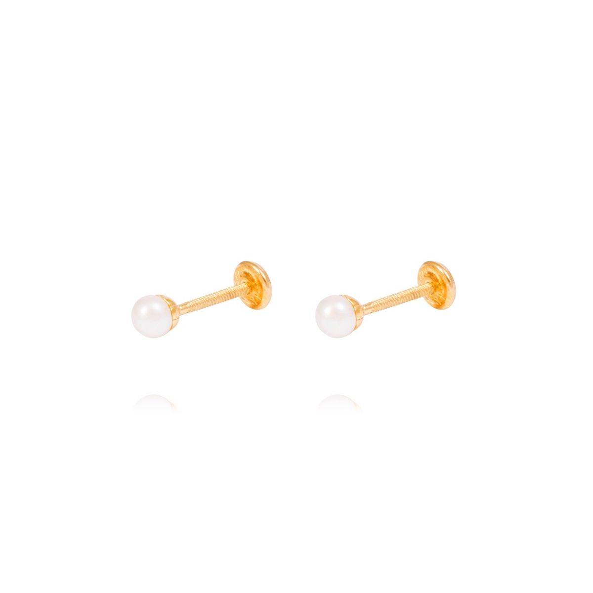 JB JOYAS BARON - Aros Oro Amarillo 18kt Perlas 3,0 mm