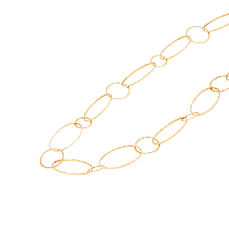 JB JOYAS BARON - Cadena Oro Amarillo 18kt Ovalos y Círculos Delgados