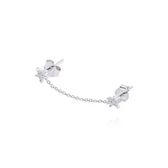 JB JOYAS BARON - Piercing de Plata Esterlina 925 Estrella colgantes