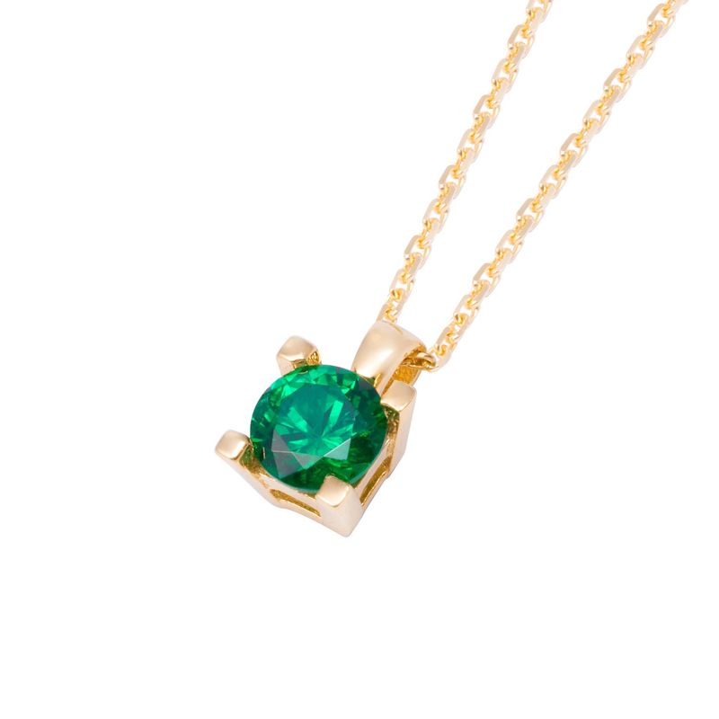 JB JOYAS BARON - Collar de Oro de 18kt Esmeralda punto de luz