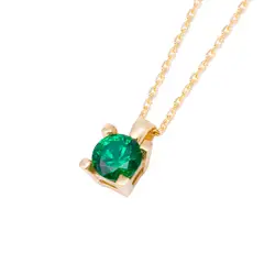 JB JOYAS BARON - Collar de Oro de 18kt Esmeralda punto de luz