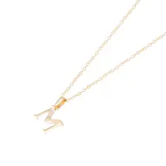 JB JOYAS BARON - Collar de Oro de 18kt Circonitas letra M