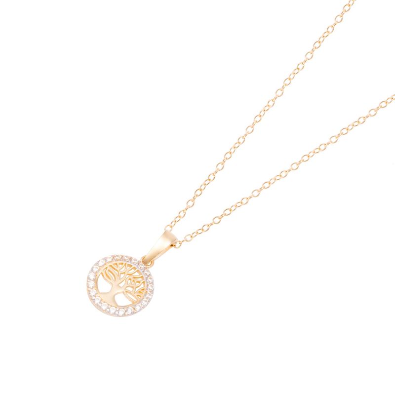 JB JOYAS BARON - Collar de Oro de 18kt Circonita arbolito de vida