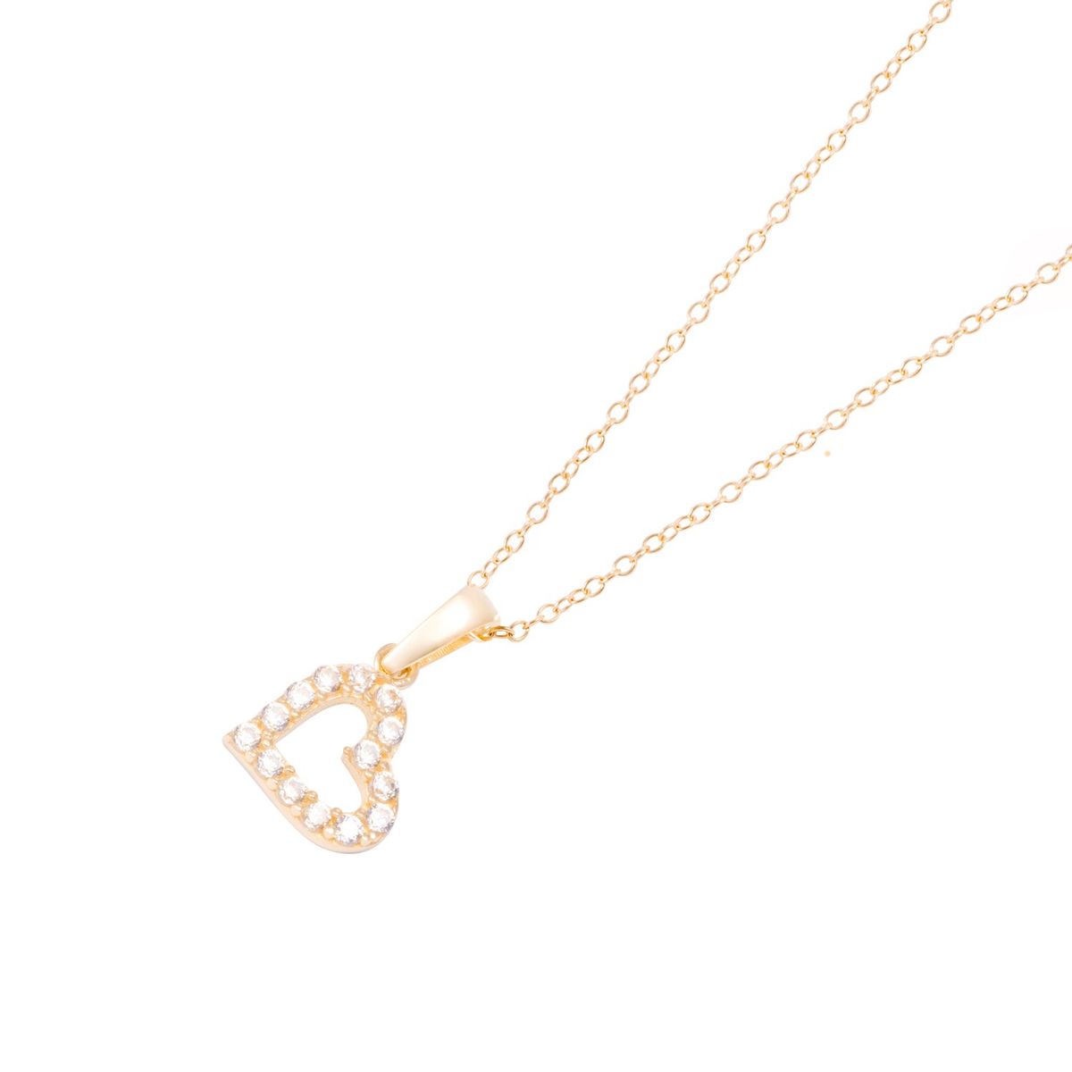 JB JOYAS BARON - Collar de Oro de 18kt Circonita Corazoncito