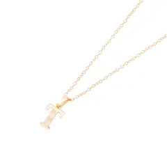 JB JOYAS BARON - Collar de Oro de 18kt Circonitas letra T