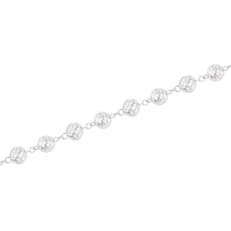 JB JOYAS BARON - Pulsera Oro Blanco 18kt Esferas_.
