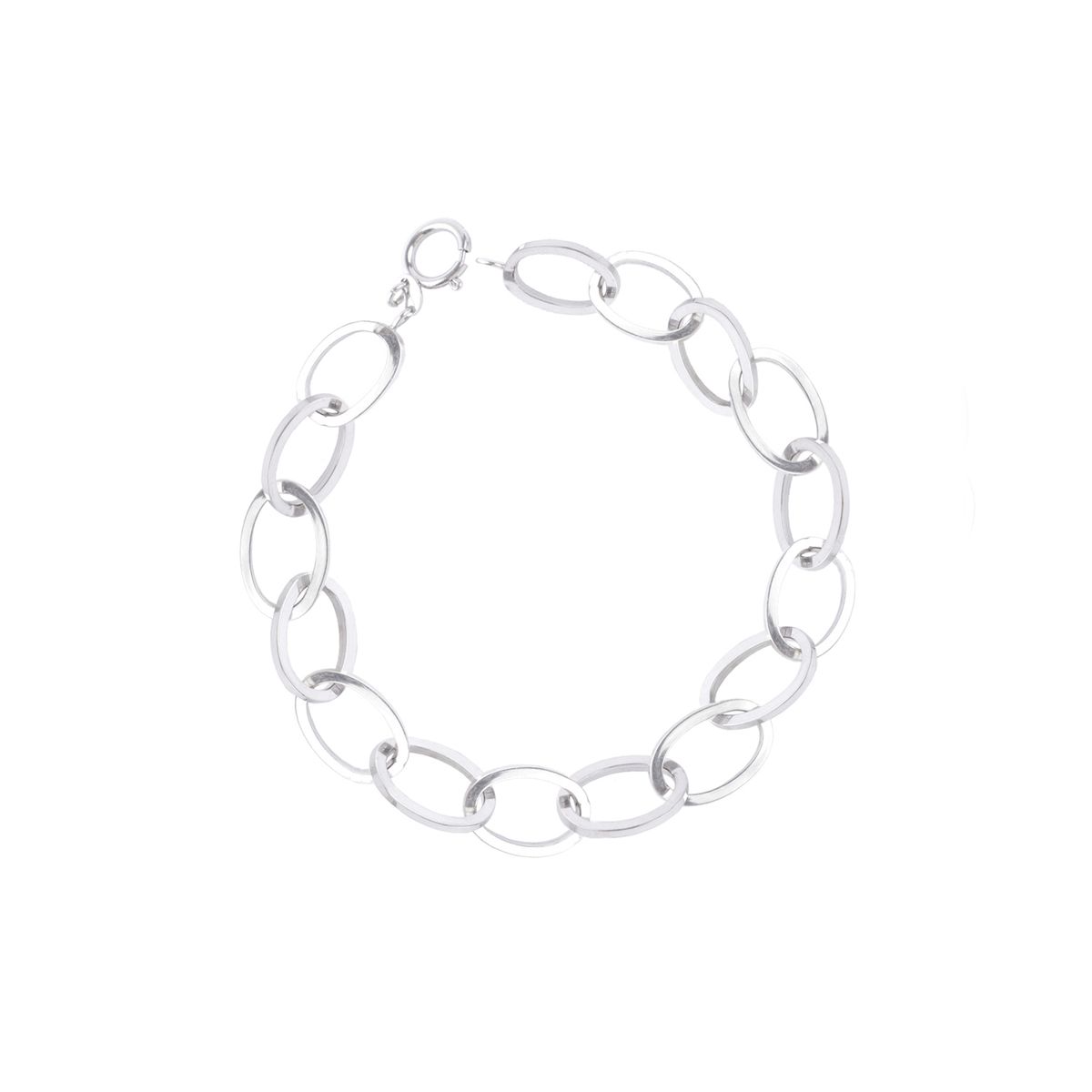 JB JOYAS BARON - Pulsera Oro Blanco 18kt Óvalos
