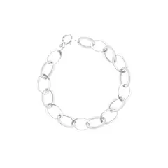JB JOYAS BARON - Pulsera Oro Blanco 18kt Óvalos