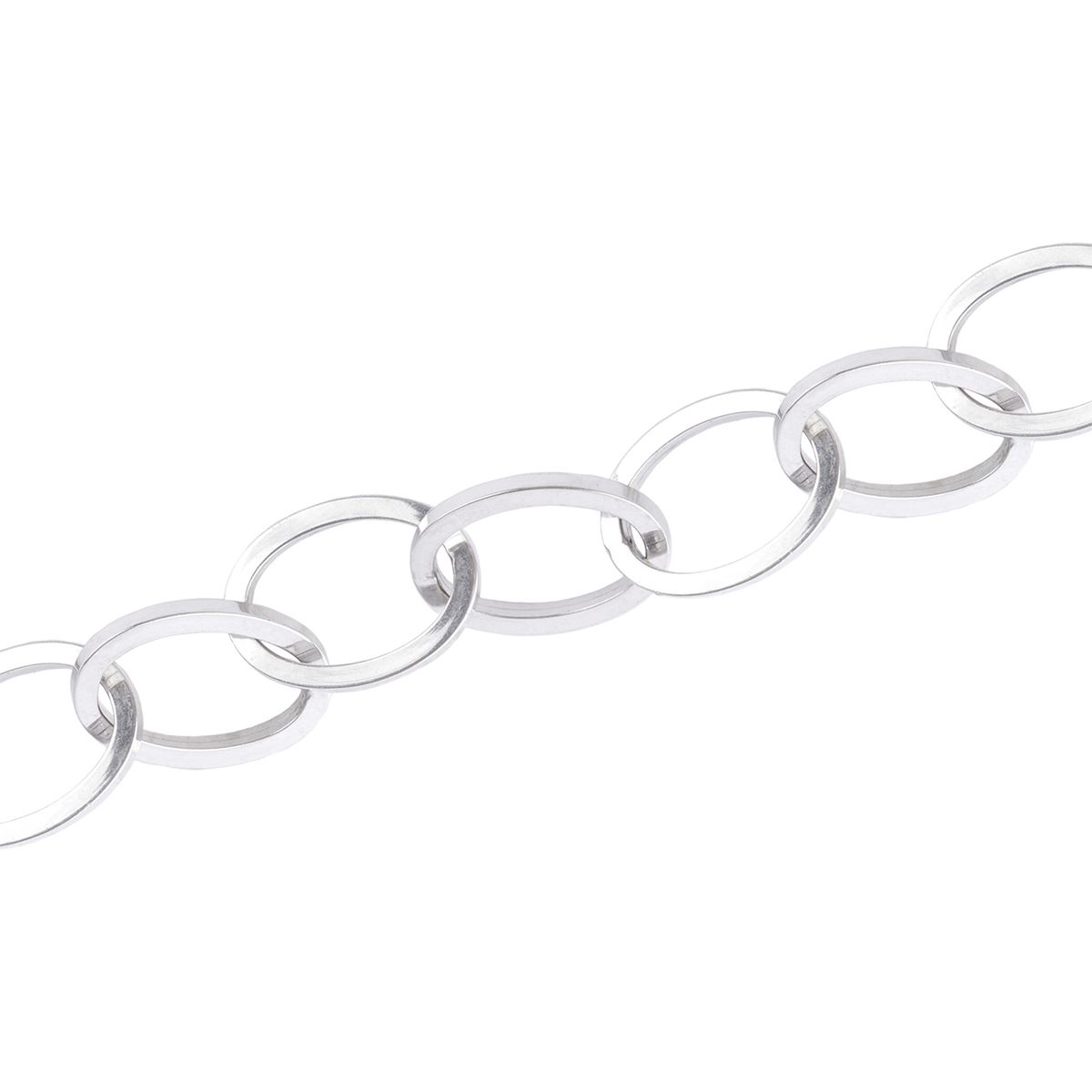 JB JOYAS BARON - Pulsera Oro Blanco 18kt Óvalos