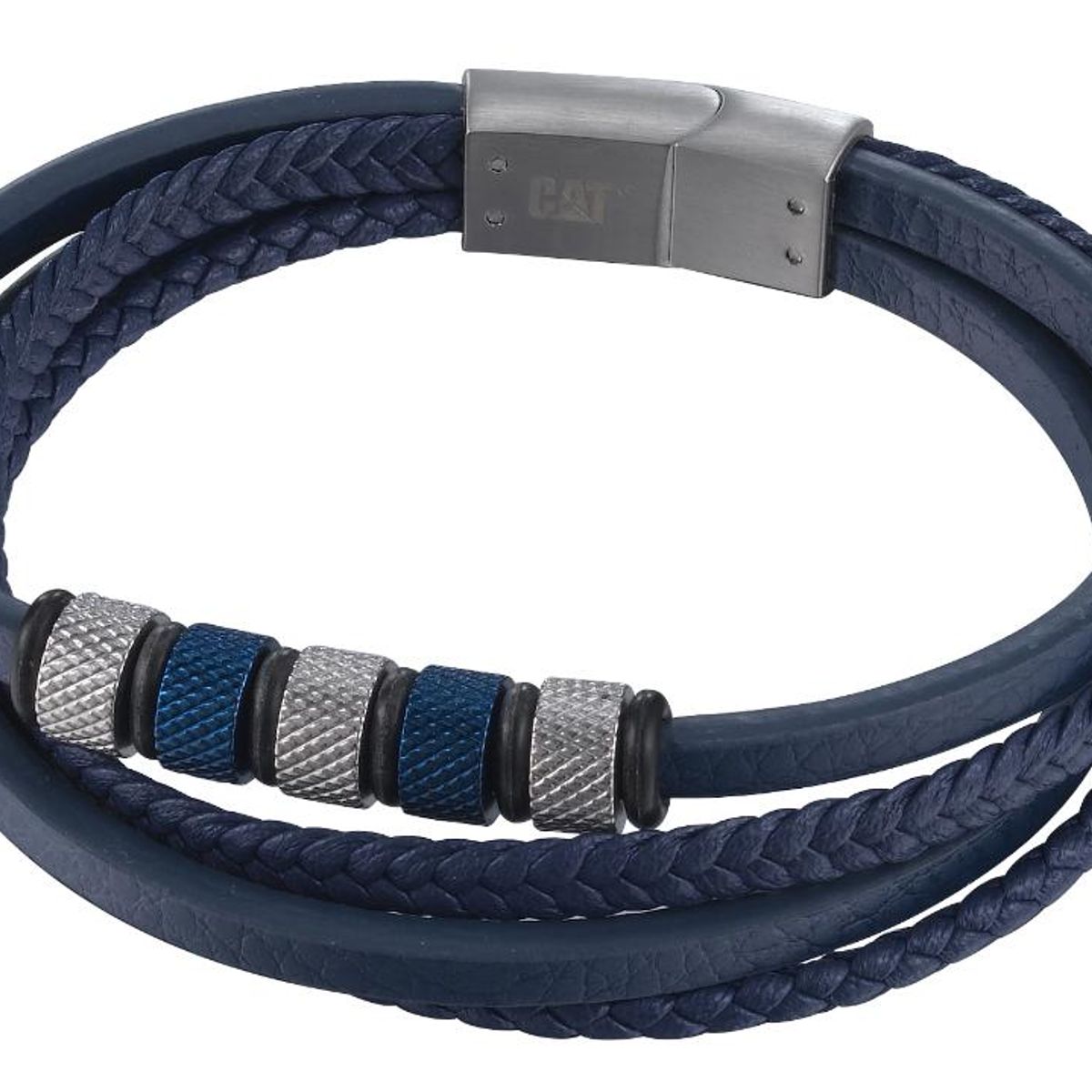 CAT - Pulsera de Hombre Cat J011B20116 Plateado-Azul - Gris