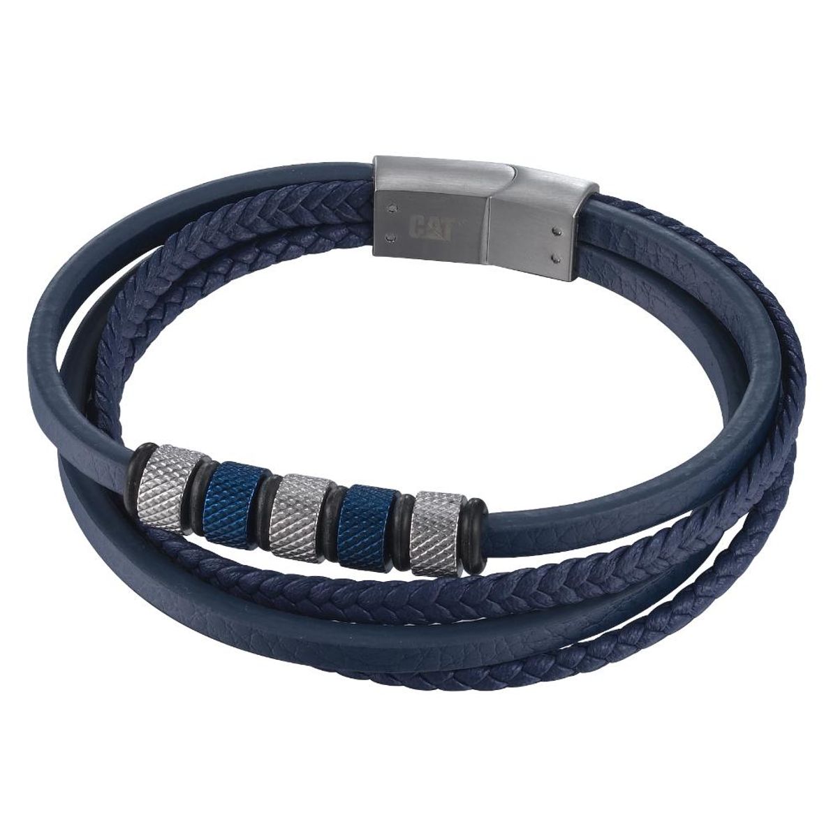 CAT - Pulsera de Hombre Cat J011B20116 Plateado-Azul - Gris