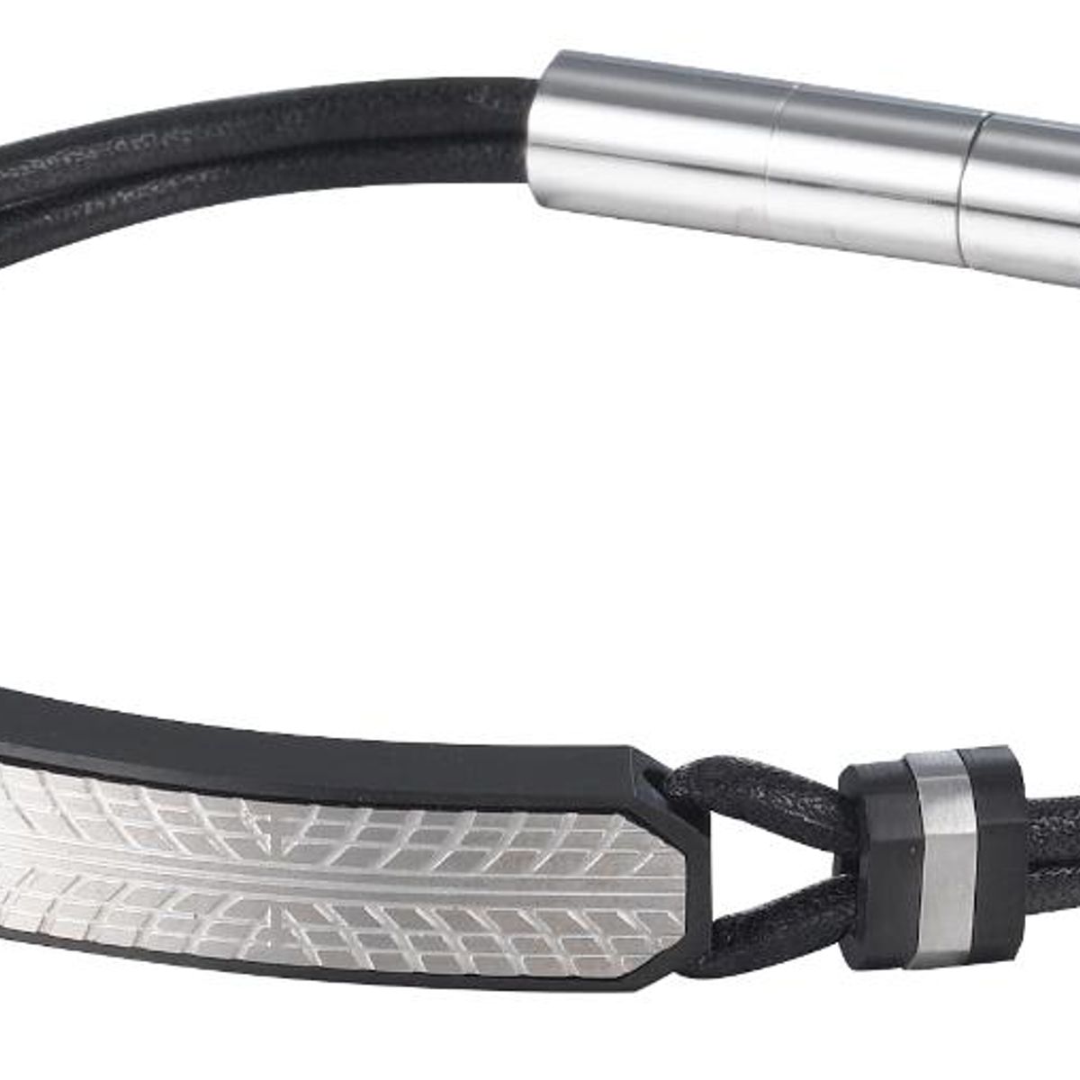 CAT - Pulsera de Hombre Cat J001B10121 Plateado-Negro - Gris