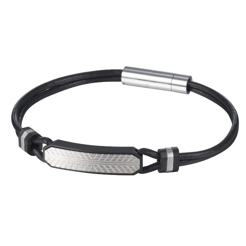 CAT - Pulsera de Hombre Cat J001B10121 Plateado-Negro - Gris