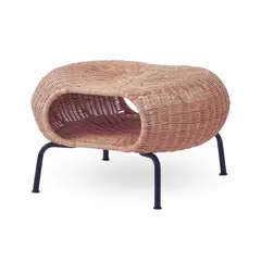 SANTU HOME & DECO - Mesa Otomana Apoyapiés Rattan Minimalista