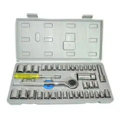 GENERICO - Juego Dado 40 Pcs 1/4-3/8 Chicharra Bici Moto Auto