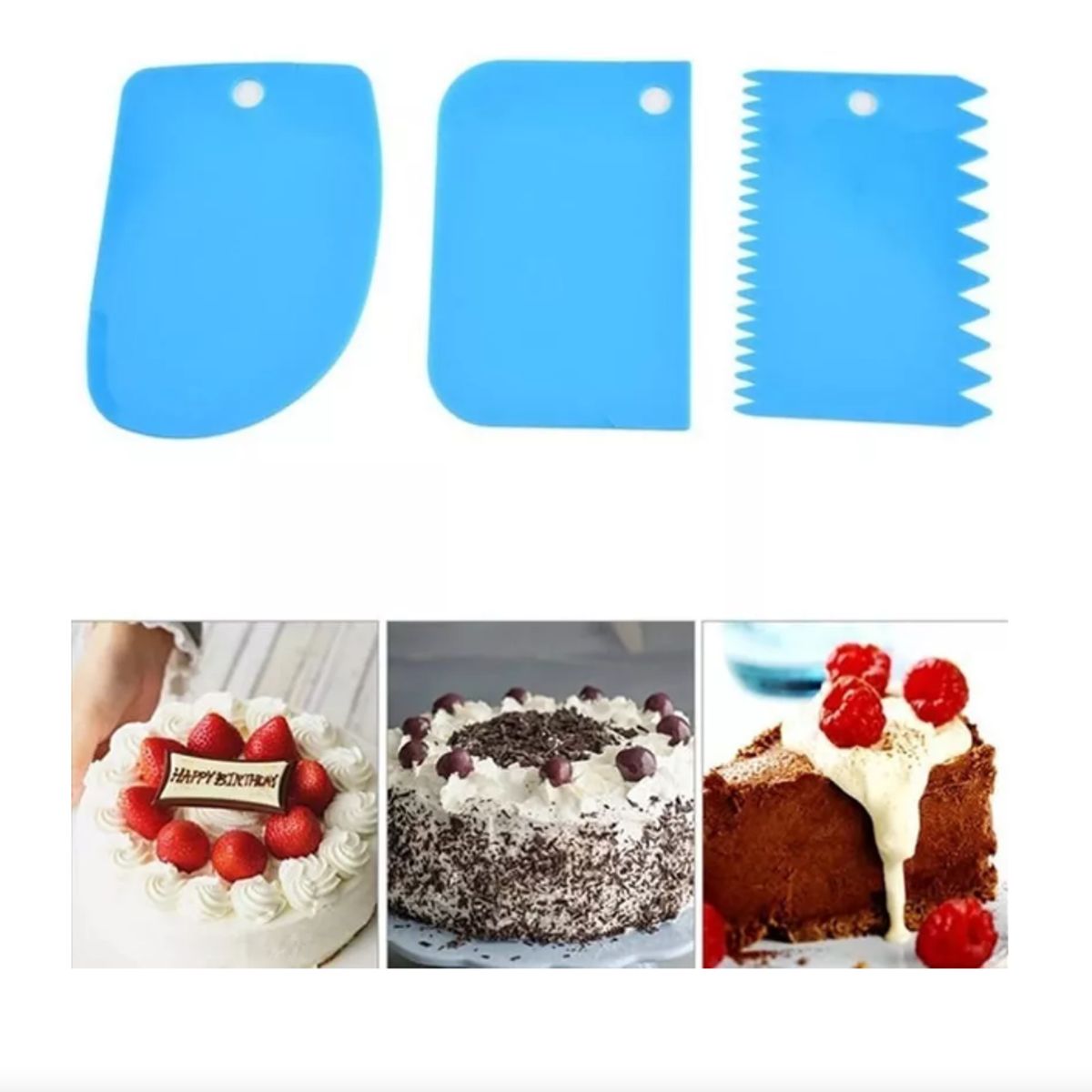 GENERICO - Peine Raspador Para Repostería Set 3