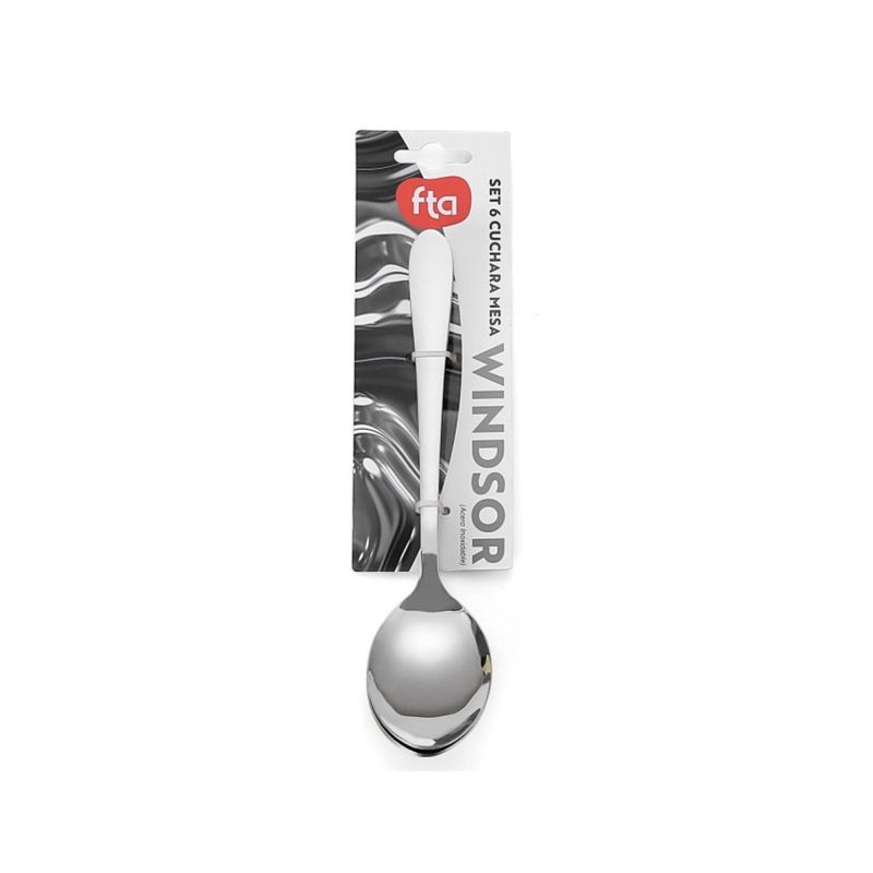 FTA - Set 6 Cucharas Mesa Windsor Acero Inoxidable Gris FTA