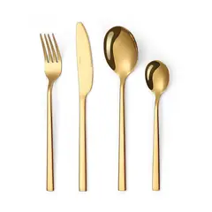 FTA - Set Cuberteria 24 Pzs Dorado Urban Acero Inoxidable