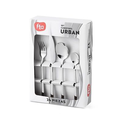 Imagen 2 del producto Set Cuberteria 24 Pzs Urban Acero Inoxidable Gris