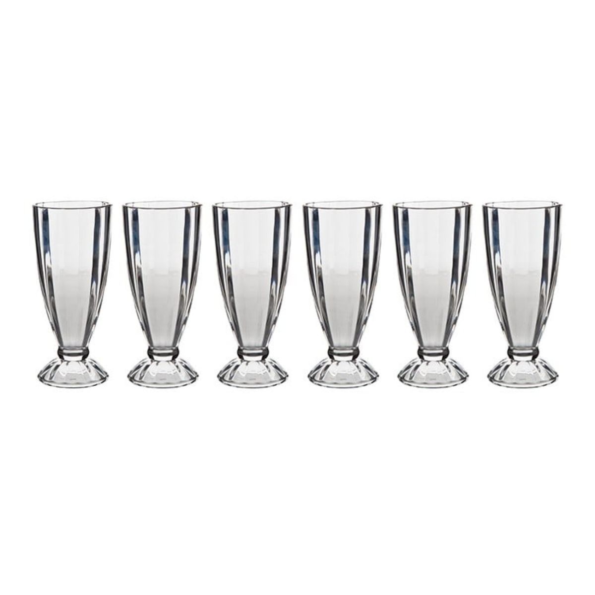 FTA - Set 6 Copas 35cl Milk Shake Vidrio Transparente FTA