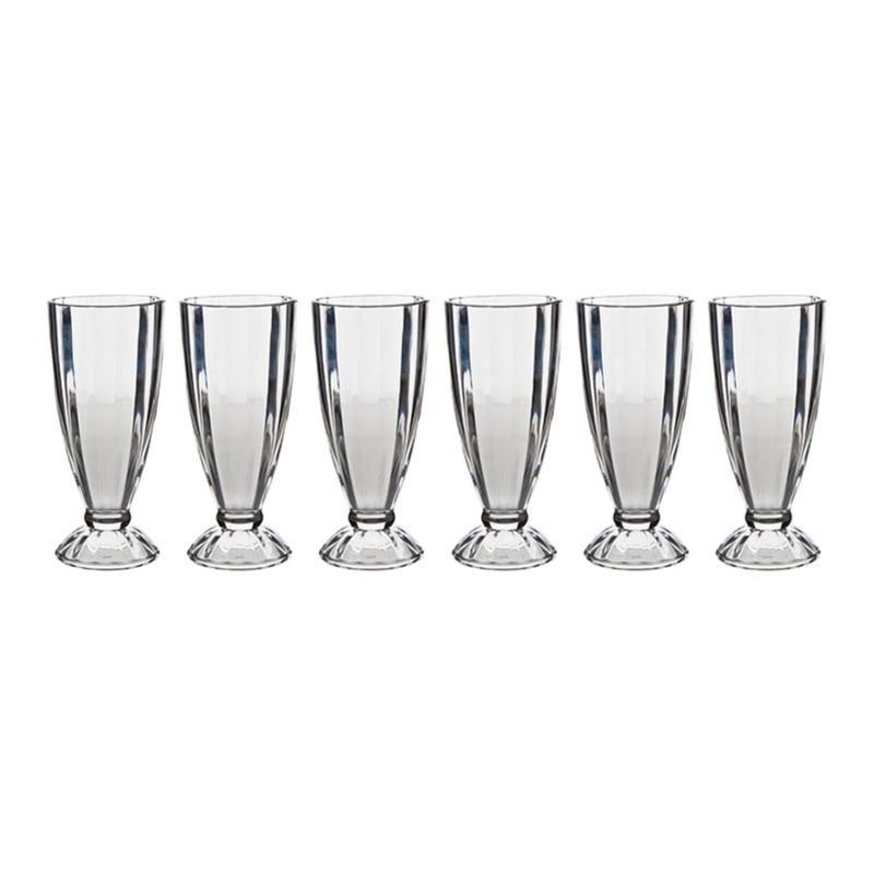 FTA - Set 6 Copas 35cl Milk Shake Vidrio Transparente FTA