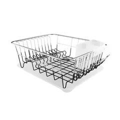 FTA - Secaplatos Cromado 431x305x165 1 Nivel Aluminio Blanco