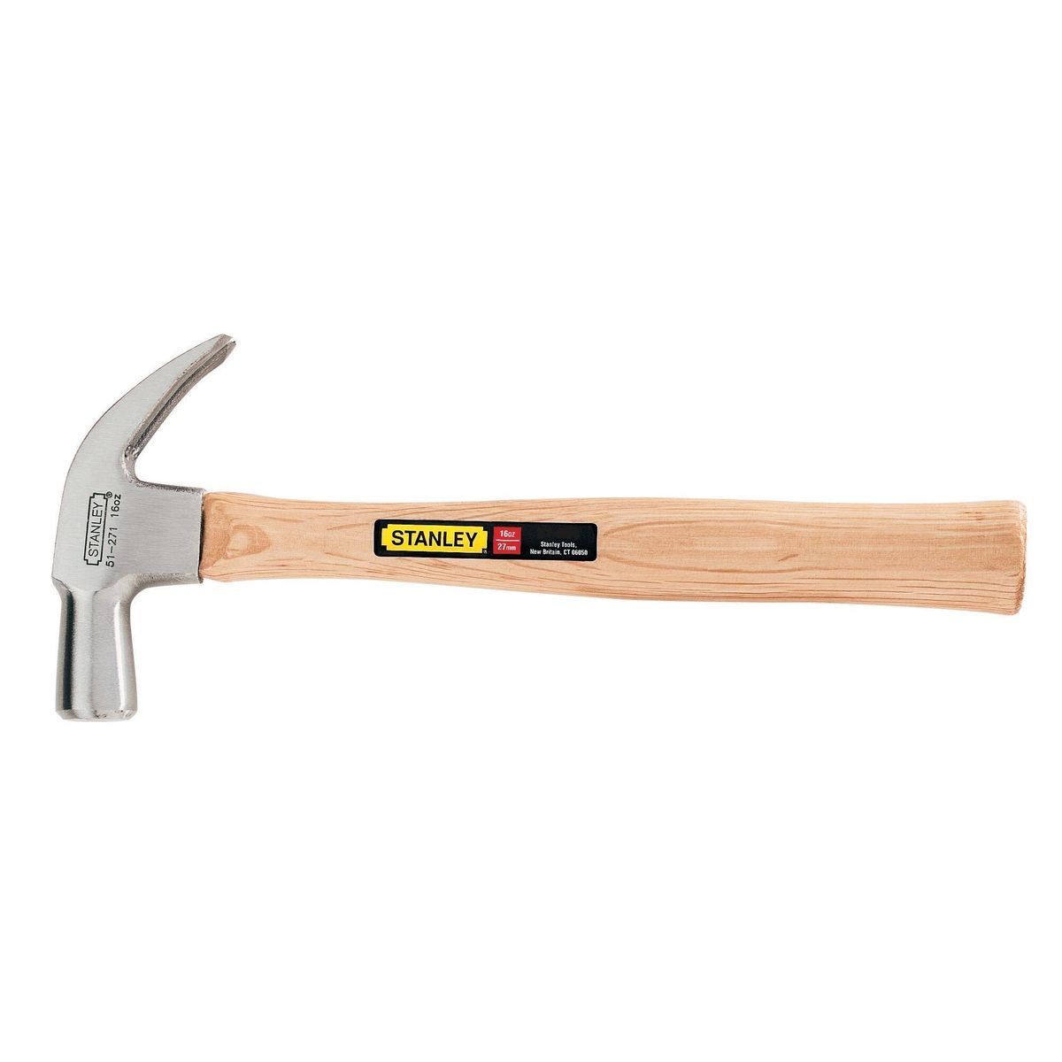 STANLEY - Martillo mango de madera cabeza cónica 568g STANLEY 51-274