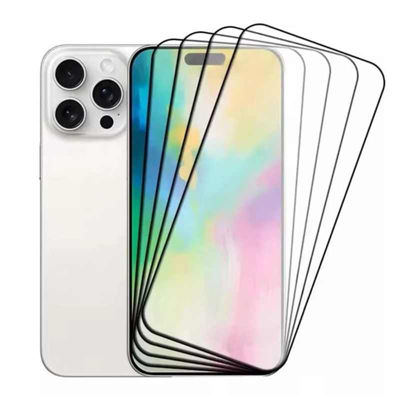 GENERICO - Pack 3 Micas Vidrio Templado Para iPhone 16 Pro Max