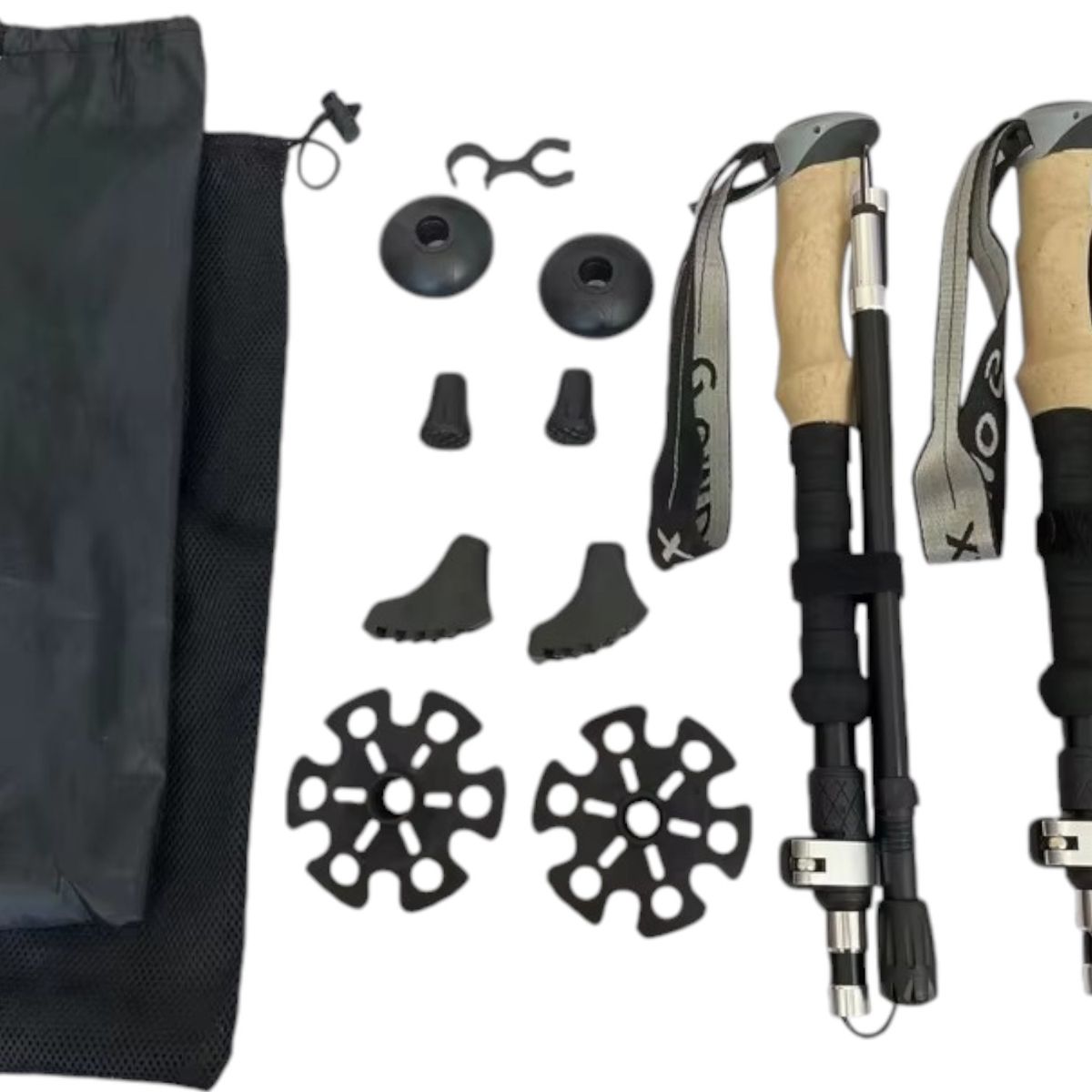 GENERICO - Bastones Trekking Escalada Montaña Senderismo Set 2 Aluminio