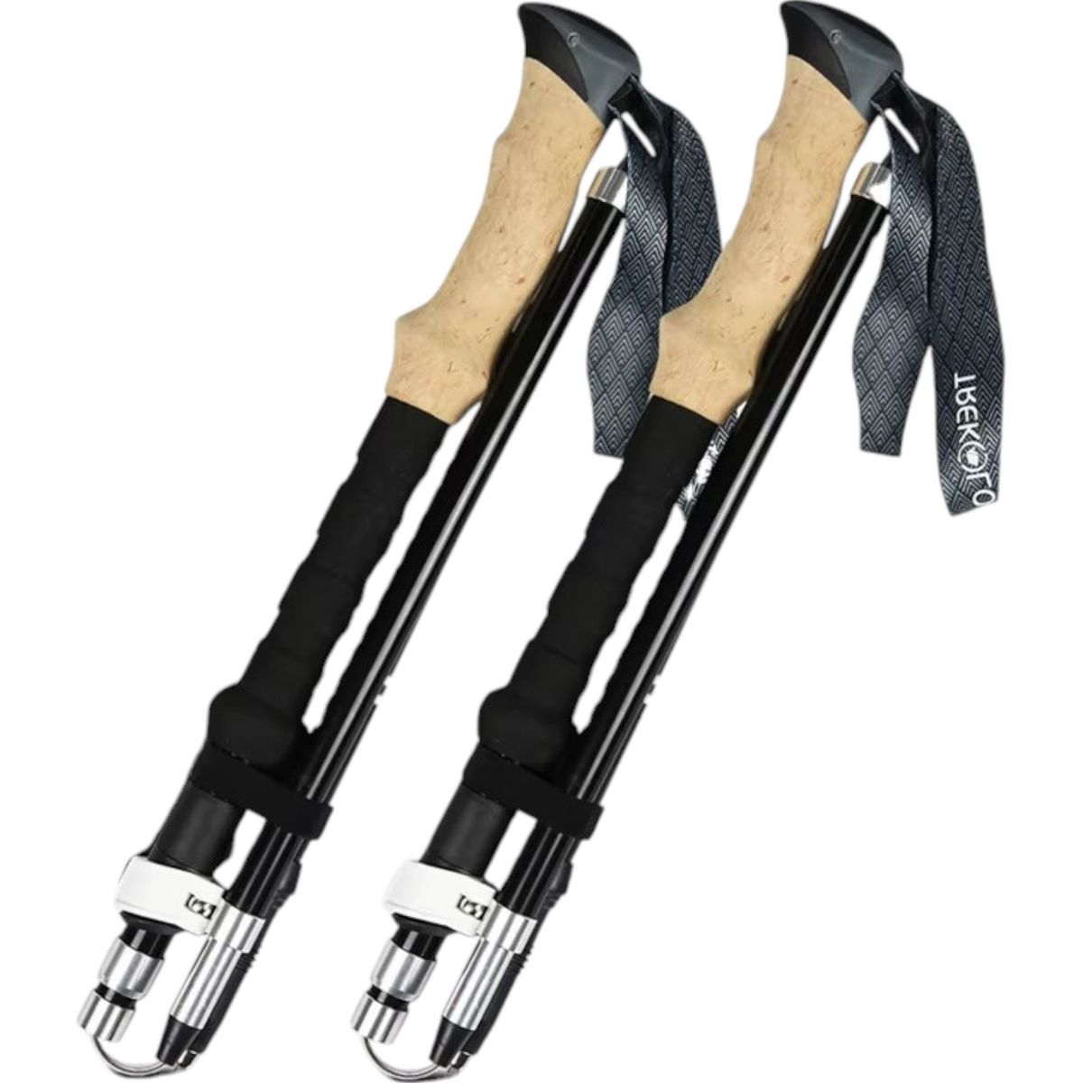 GENERICO - Bastones Trekking Escalada Montaña Senderismo Set 2 Aluminio