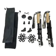 GENERICO - Bastones Trekking Escalada Montaña Senderismo Set 2 Aluminio