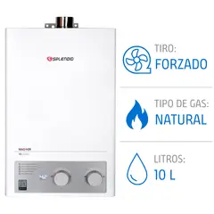 SPLENDID - Calefon Ioniz Master Tiro Forzado Gas Natural 10lt