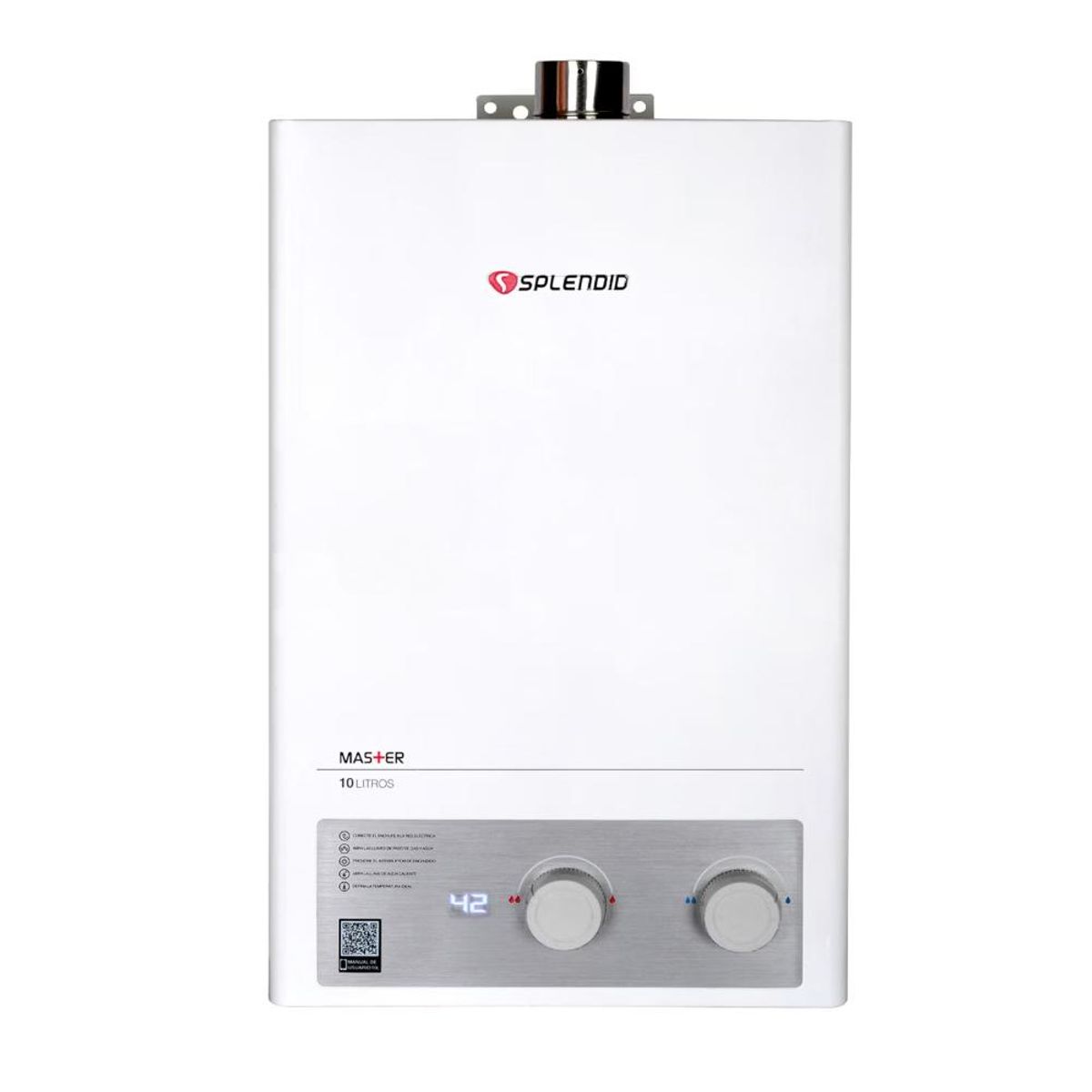 SPLENDID - Calefon Splendid Ioniz Master Tiro Forzado Gas Natural 10lt