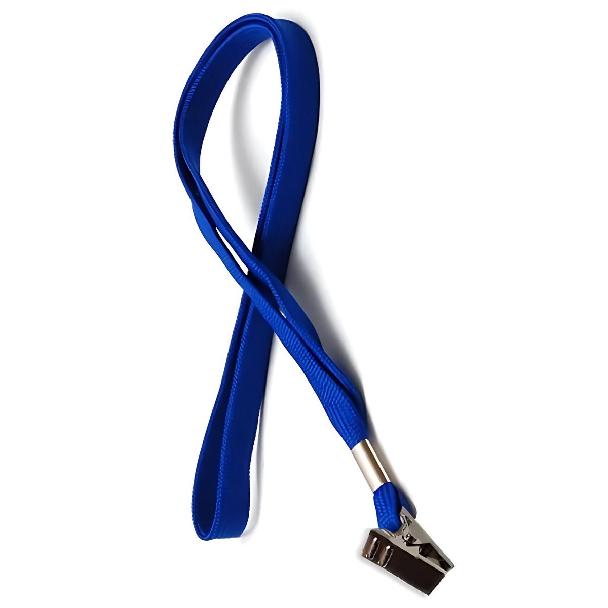 HAND - Pack 100 Cintas Porta credencial Azul Apretador Metal - SC