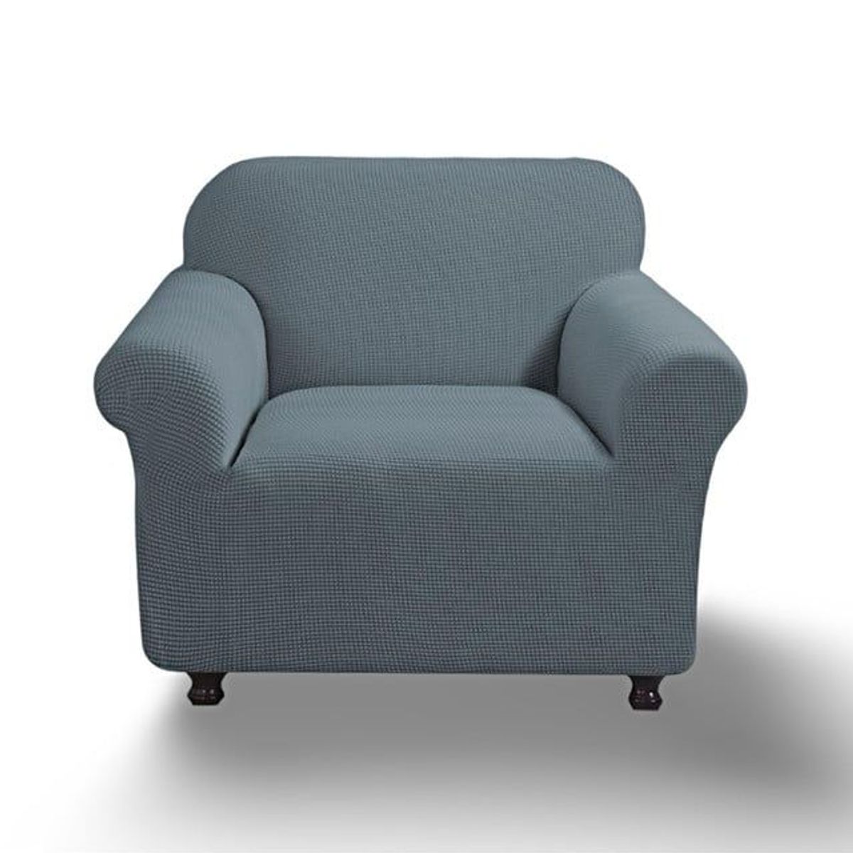 GENERICO - FUNDA PARA SOFA CUADRILLE DE 1 CUERPO GRIS