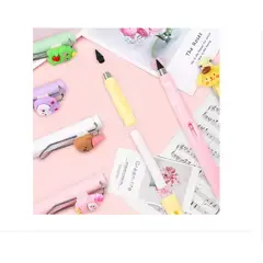 GENERICO - Set 6 Lápiz Infinito Grafito Kawaii Kuromi Cinamonroll Kawai