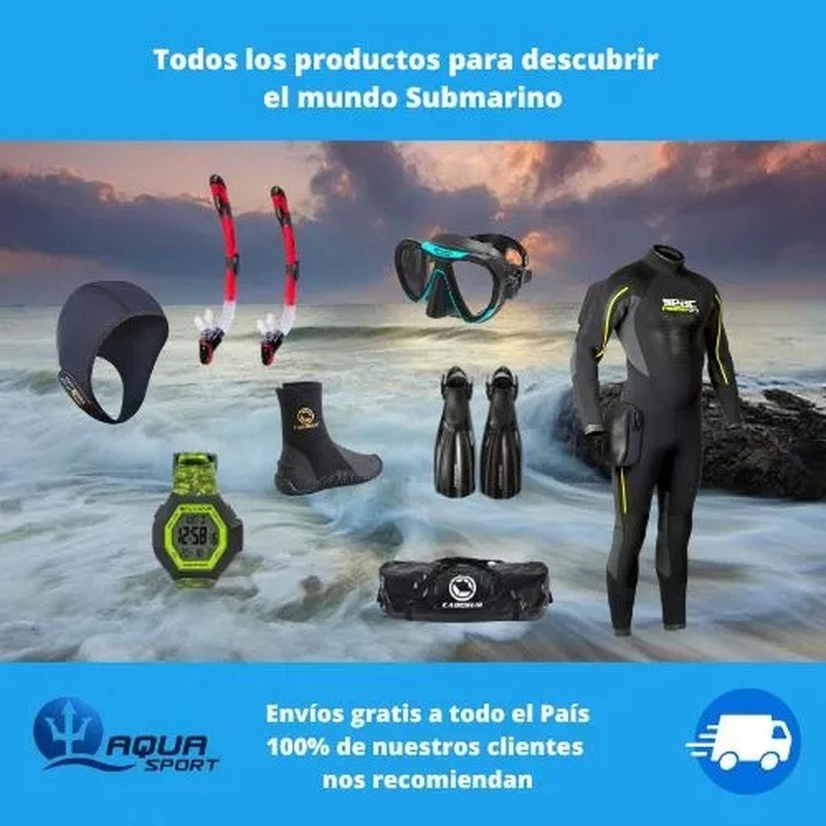 AQUASPORT - Aleta Scubapro Jet Sport - Gris