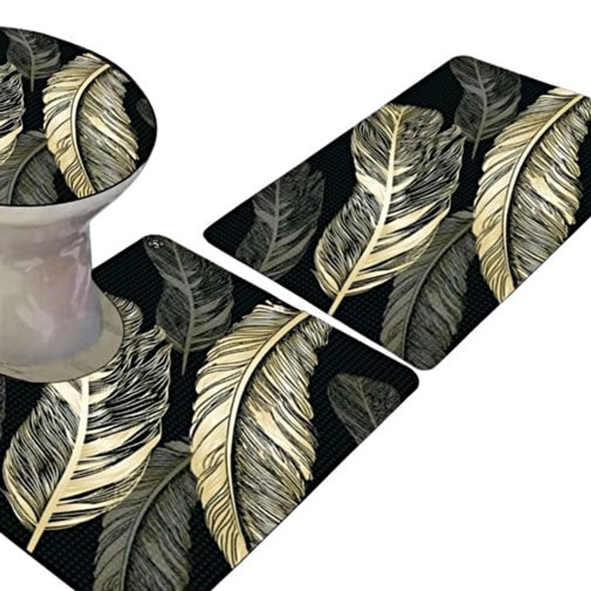 GENERICO - SET DE BAÑO ANTIDESLIZANTE DE 3 PIEZAS A5