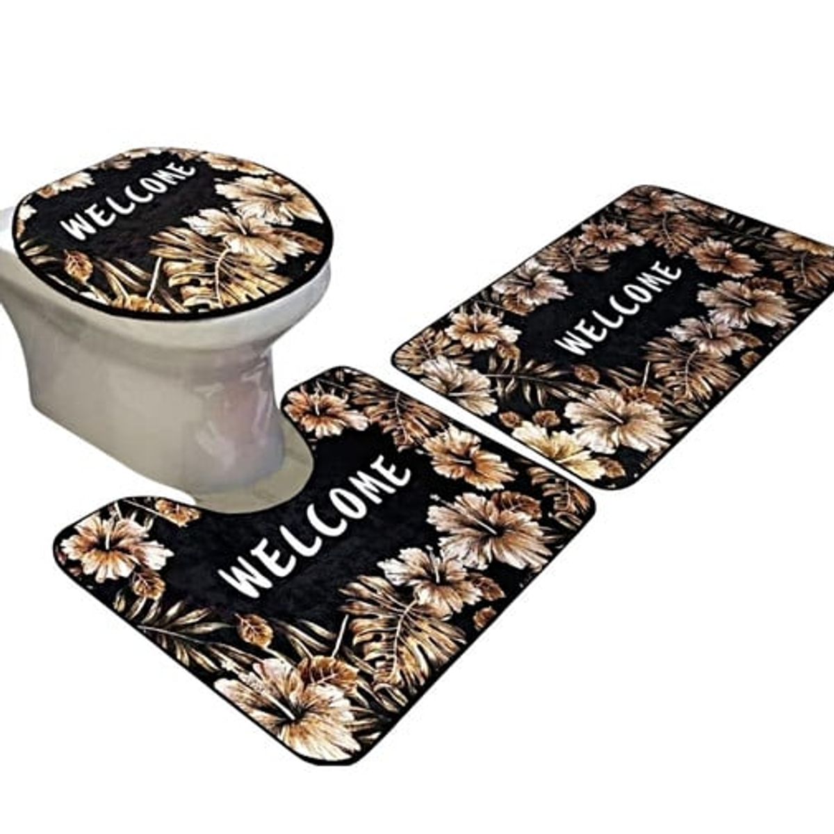 GENERICO - SET DE BAÑO ANTIDESLIZANTE DE 3 PIEZAS A9