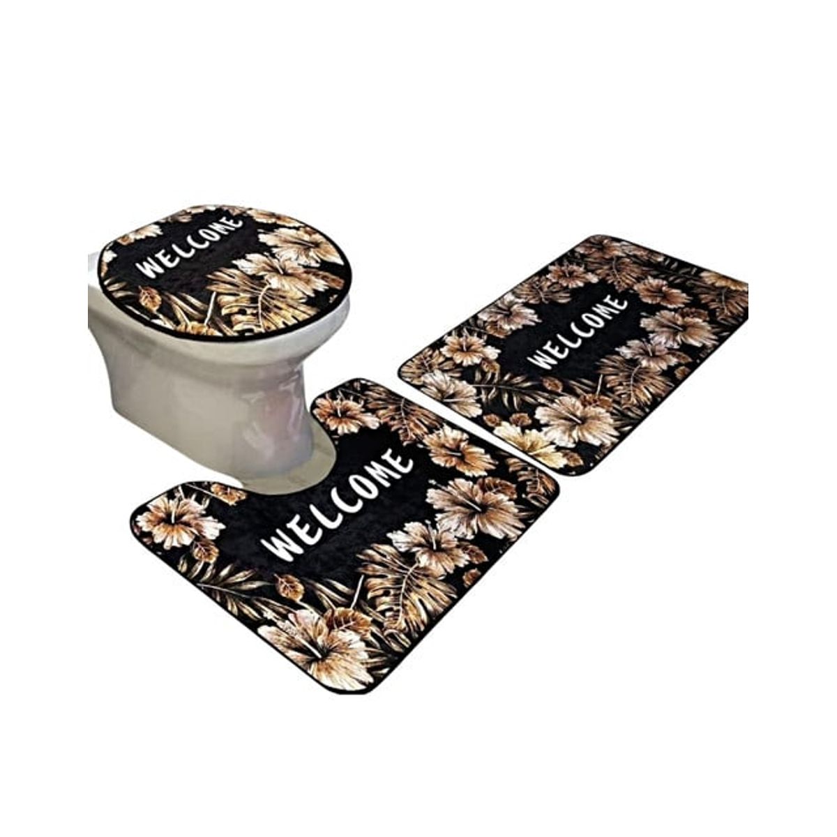 GENERICO - SET DE BAÑO ANTIDESLIZANTE DE 3 PIEZAS A9